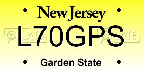L70GPS New Jersey License Plate