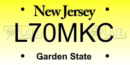 L70MKC New Jersey License Plate