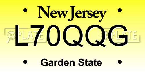 L70QQG New Jersey License Plate
