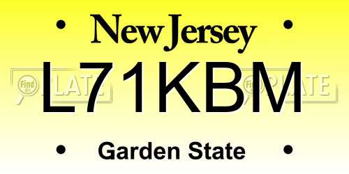 L71KBM New Jersey License Plate
