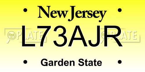 L73AJR New Jersey License Plate