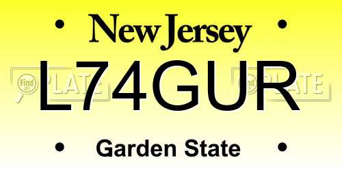 L74GUR New Jersey License Plate