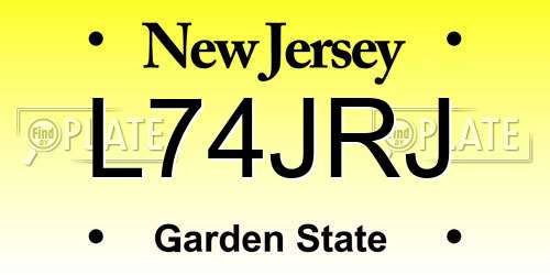L74JRJ New Jersey License Plate