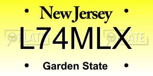 L74MLX New Jersey License Plate