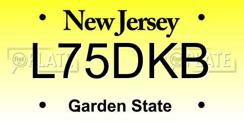 L75DKB New Jersey License Plate