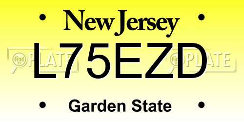 L75EZD New Jersey License Plate