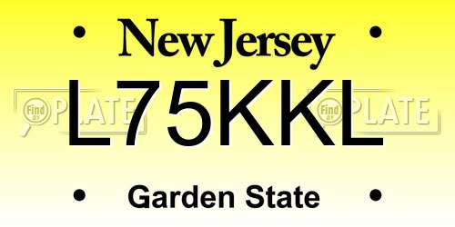 L75KKL New Jersey License Plate