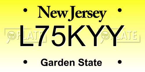 L75KYY New Jersey License Plate