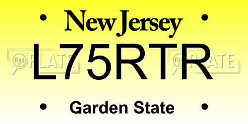 L75RTR New Jersey License Plate