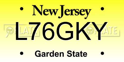 L76GKY New Jersey License Plate