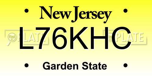 L76KHC New Jersey License Plate