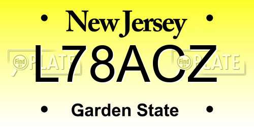 L78ACZ New Jersey License Plate