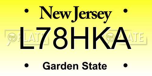 L78HKA New Jersey License Plate