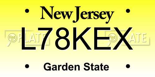 L78KEX New Jersey License Plate