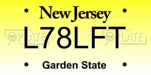 L78LFT New Jersey License Plate