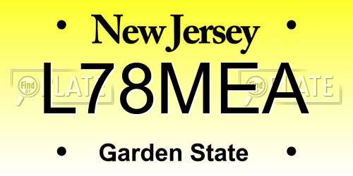 L78MEA New Jersey License Plate