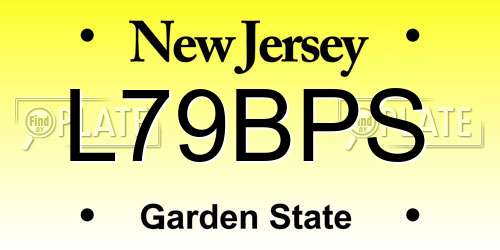 L79BPS New Jersey License Plate