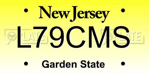 L79CMS New Jersey License Plate
