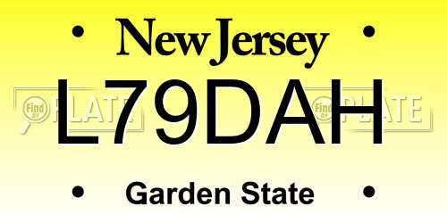 L79DAH New Jersey License Plate