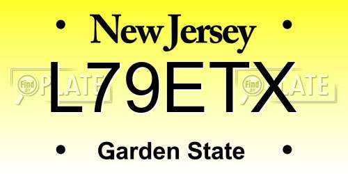 L79ETX New Jersey License Plate