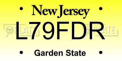 L79FDR New Jersey License Plate