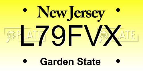 L79FVX New Jersey License Plate