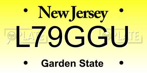 L79GGU New Jersey License Plate