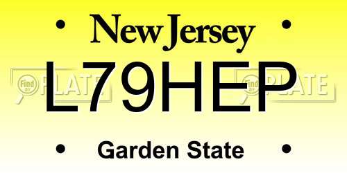 L79HEP New Jersey License Plate
