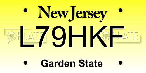 L79HKF New Jersey License Plate