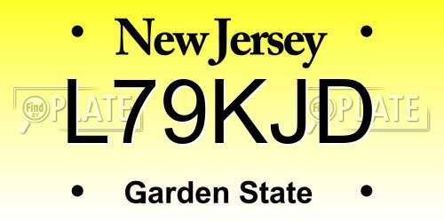 L79KJD New Jersey License Plate