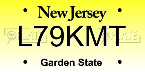 L79KMT New Jersey License Plate