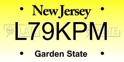 L79KPM New Jersey License Plate