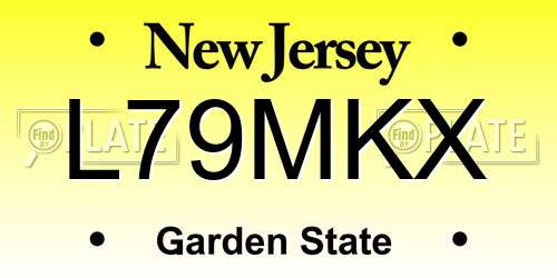 L79MKX New Jersey License Plate