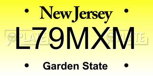 L79MXM New Jersey License Plate