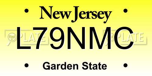 L79NMC New Jersey License Plate