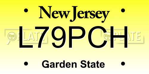 L79PCH New Jersey License Plate