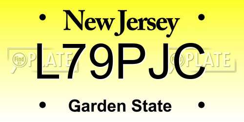 L79PJC New Jersey License Plate