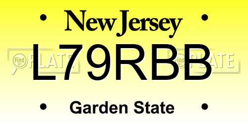 L79RBB New Jersey License Plate