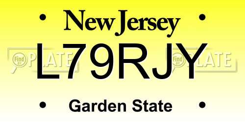 L79RJY New Jersey License Plate
