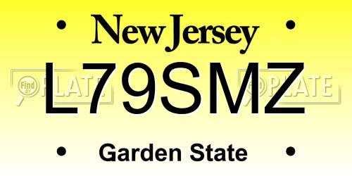 L79SMZ New Jersey License Plate