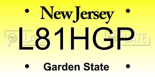 L81HGP New Jersey License Plate