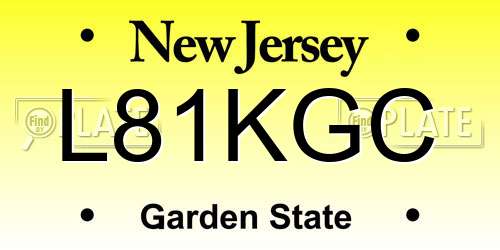 L81KGC New Jersey License Plate