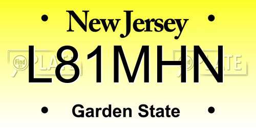 L81MHN New Jersey License Plate