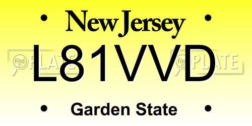 L81VVD New Jersey License Plate