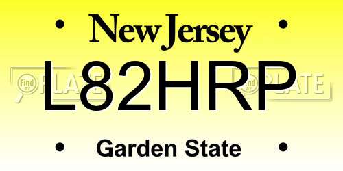 L82HRP New Jersey License Plate