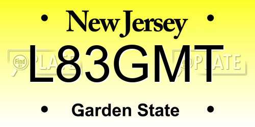 L83GMT New Jersey License Plate