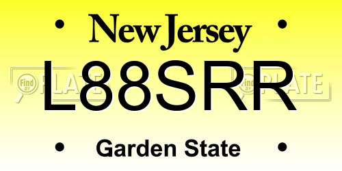 L88SRR New Jersey License Plate