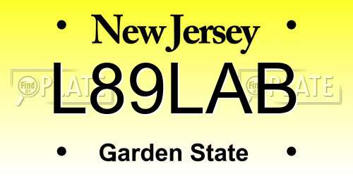 L89LAB New Jersey License Plate