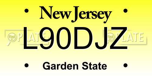 L90DJZ New Jersey License Plate