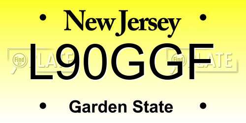 L90GGF New Jersey License Plate